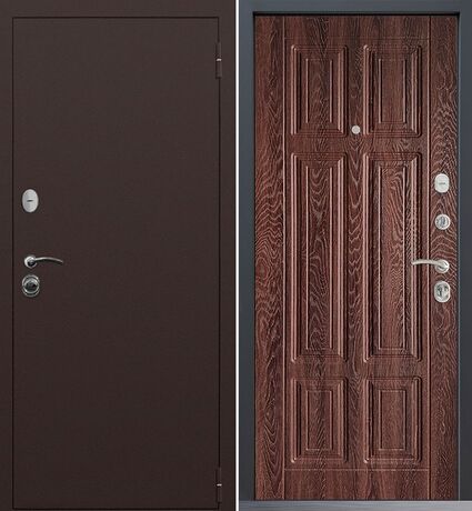 Входная дверь Command Doors Патриот медный антик 15 Дуб коньяк